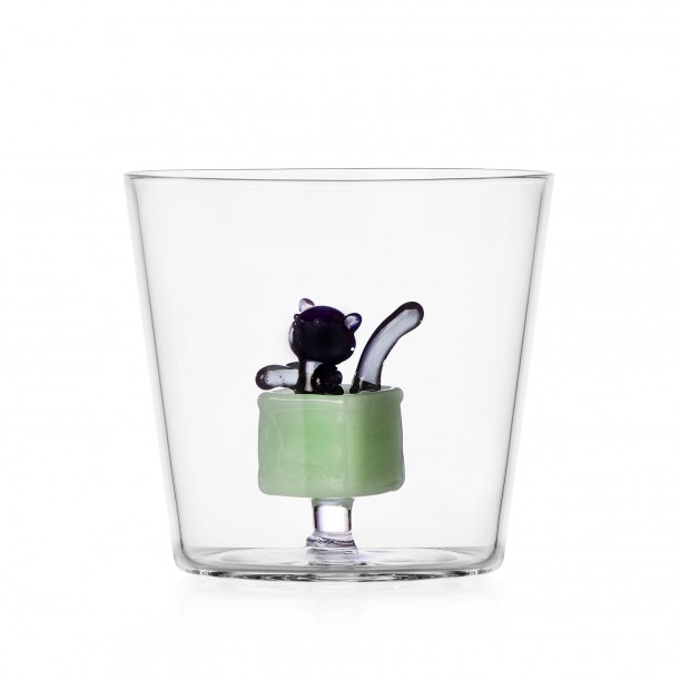 Verre black cat in box TabbyCat