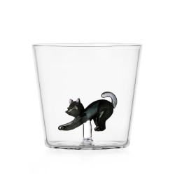 Verre stretching black cat TabbyCat