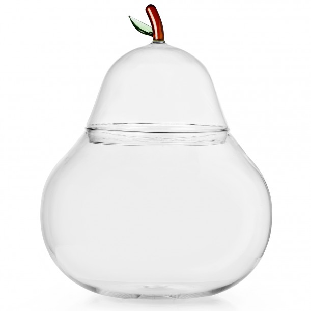 Boite en verre poire Fruits and Flower