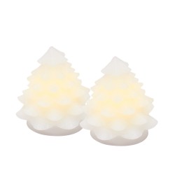 Lot de 2 sapin LED 7cm Carla