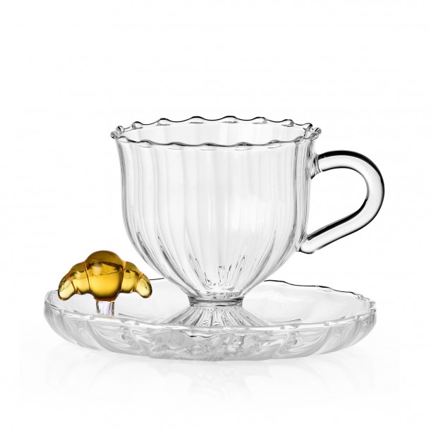 Tasse à thé et soucoupe Croissant