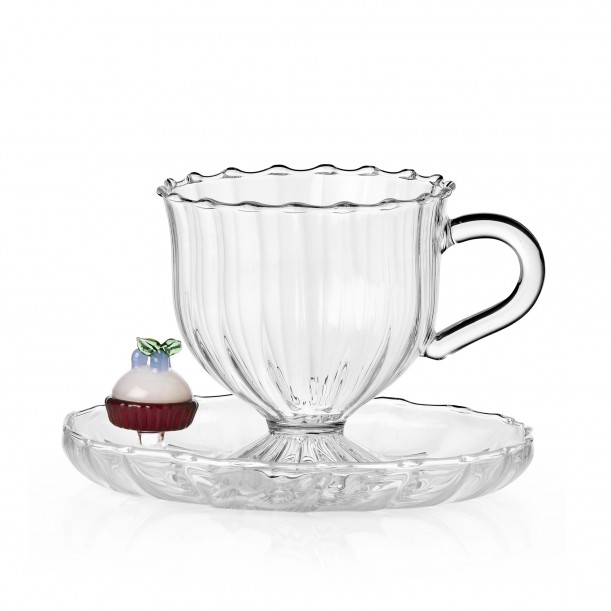 Tasse à thé et soucoupe Blueberry Cake
