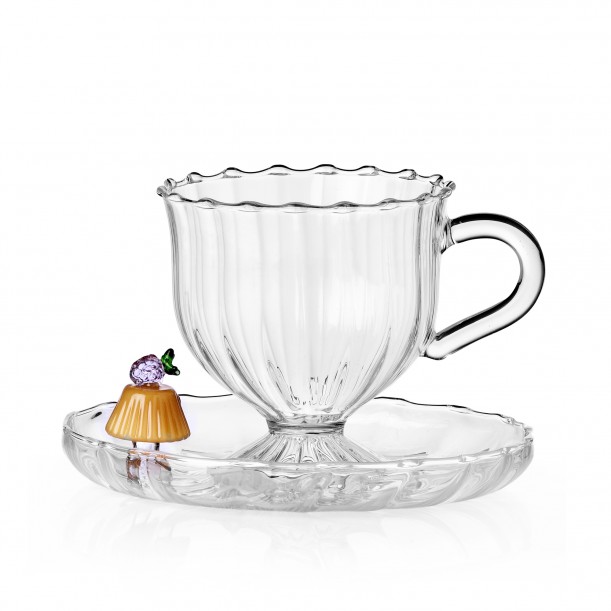 Tasse à thé et soucoupe Blackberry Charlotte