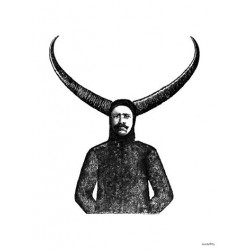 Print Man with Horn