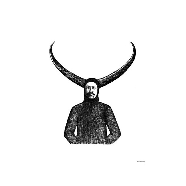 Print Man with Horn