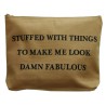 Large Cosmetic Bag Damn Fabulous Beige