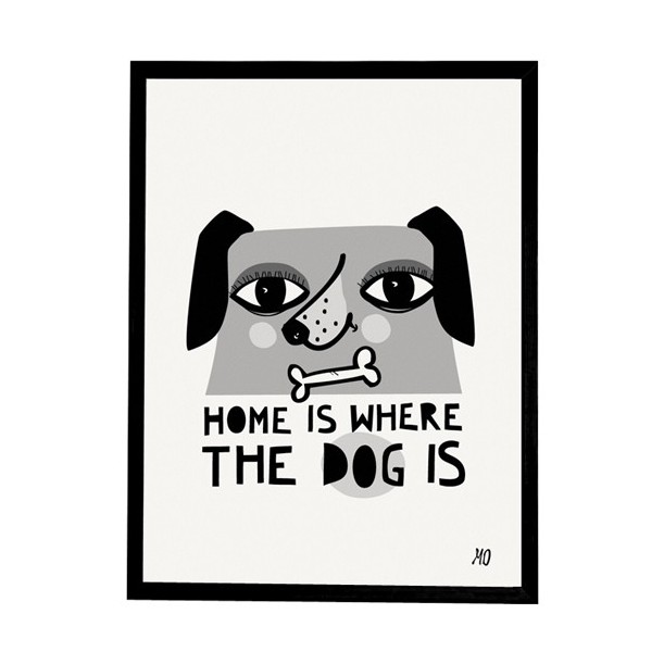 Affiche Home Is Where The Dog Is going Danish