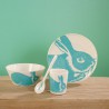 Blue Rabit Set of Bowl Plate Cup Spoon Thomas Paul