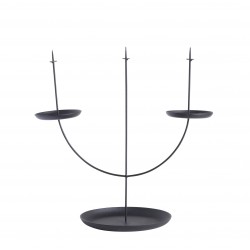 Bougeoir Candelabra Pin Noir Eno