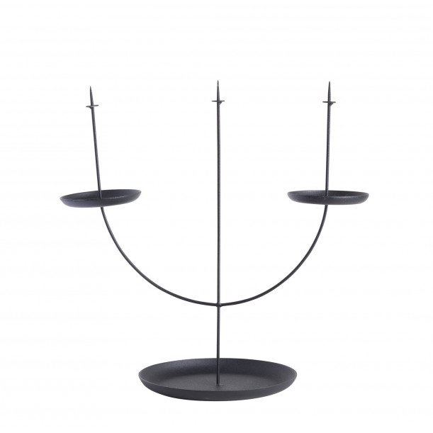 Bougeoir Candelabra Pin Noir Eno