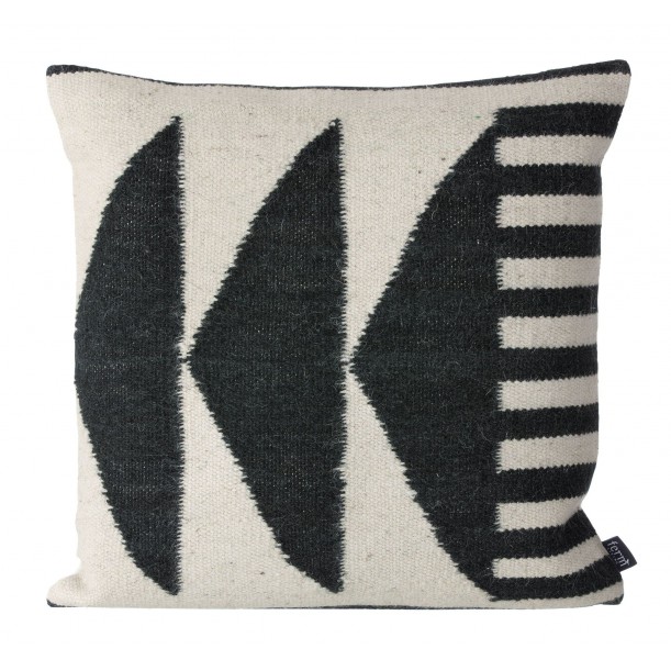 Kelim Cushion Black Triangles Ferm Living