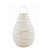 Petit Lampion Drop en Papier Blanc et Bambou House Doctor