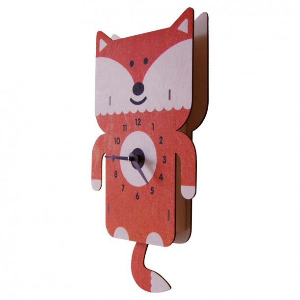 Fox Pendulum Clock for kids by Modern Moose