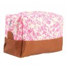 Toilet Bag Jouy Rose Printed Canvas and Leather Bakker