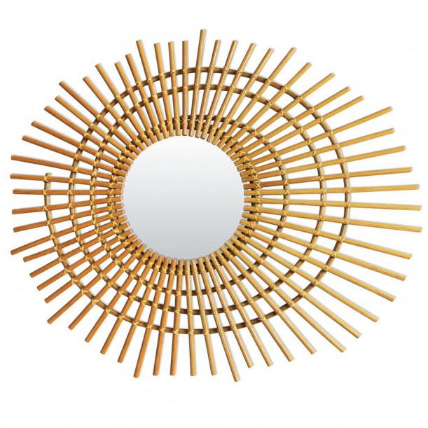 Rattan Vintage Mirror Elipse Bakker