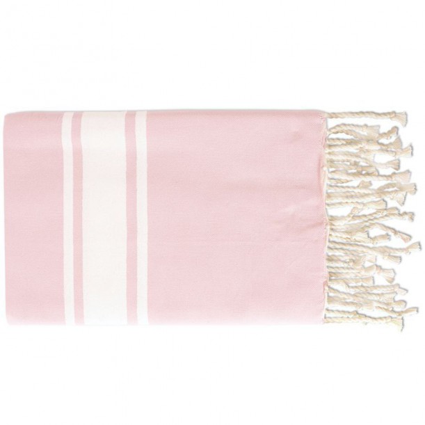 Fouta Flat Weaving Rose Bébé