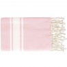 Fouta Tissage Plat Rose Bébé