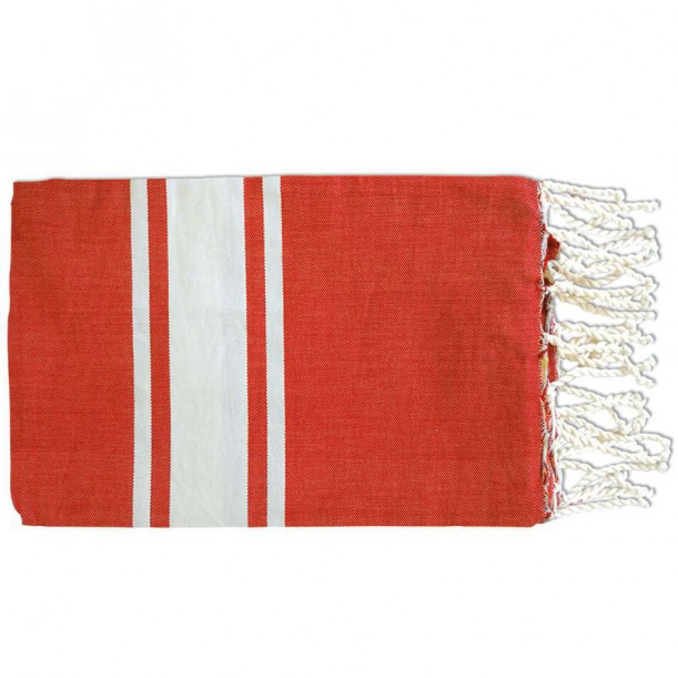 Fouta Flat Weaving Rouge Inès