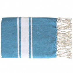 Fouta Flat Weaving Bleu Grec