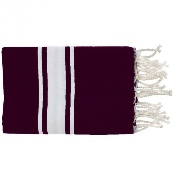 Fouta Tissage Plat Aubergine