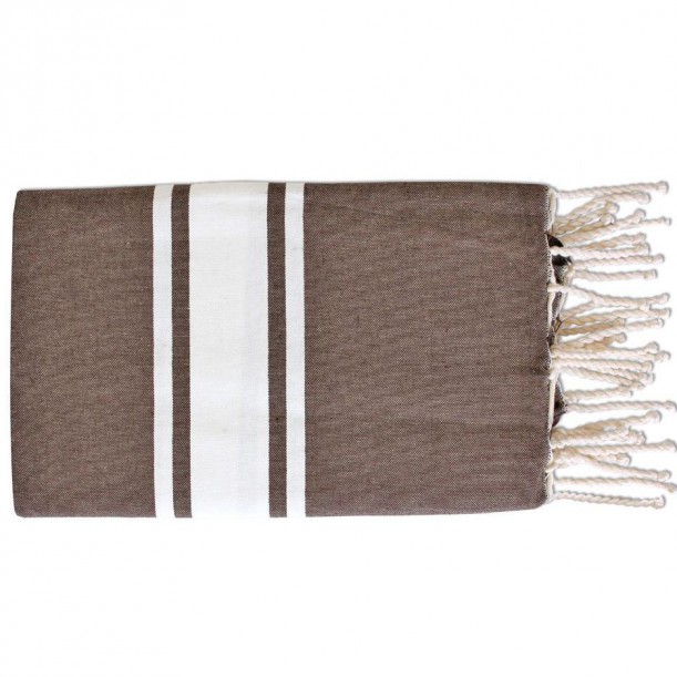 Fouta Tissage Plat Choco