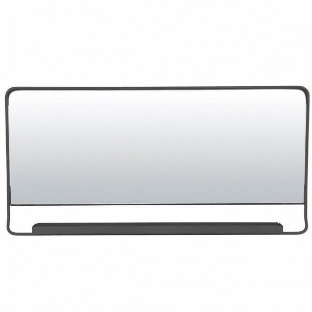 Horizontal Wall Mirror Chic with Shelfe and Black Edge House Doctor