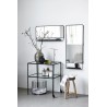 Miroir Mural Horizontal Chic avec Tablette et Bord Noir House Doctor