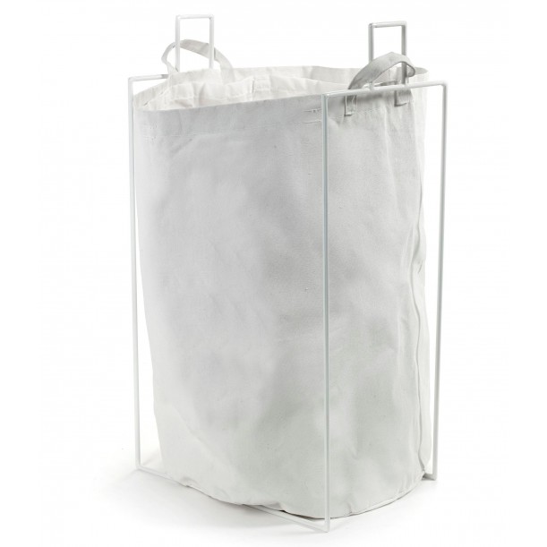 Laundry Bag Canvas with White metallic holder Marie Serax