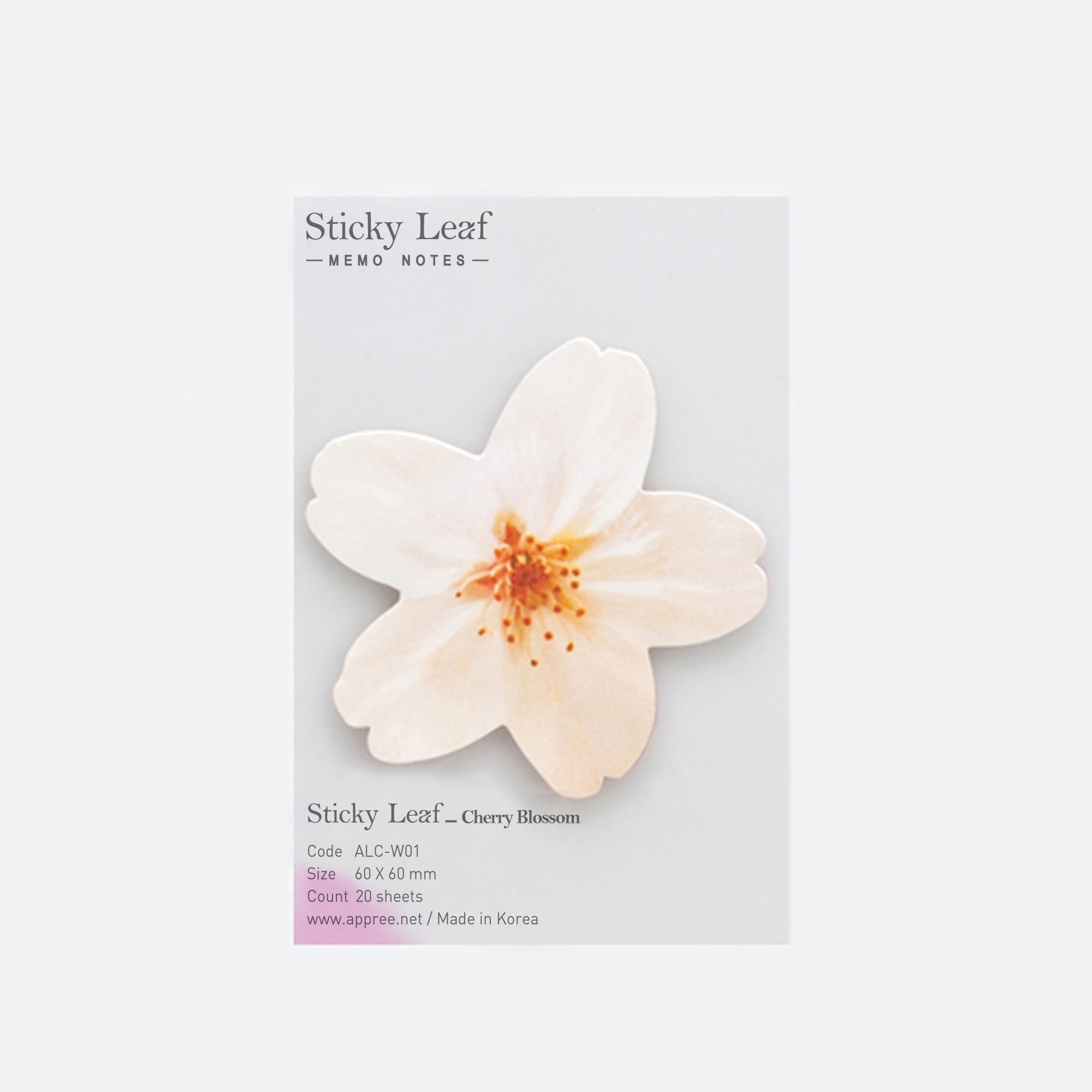 APPREE Bloc Feuilles Sticky Leaf Cherry Blossom Studio