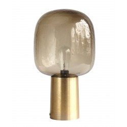 Lampe à Poser Note Laiton et Diffuseur Verre Gris House Doctor
