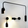 Wall Lamp Small Tournebrille Black and Gold Tsé-Tsé