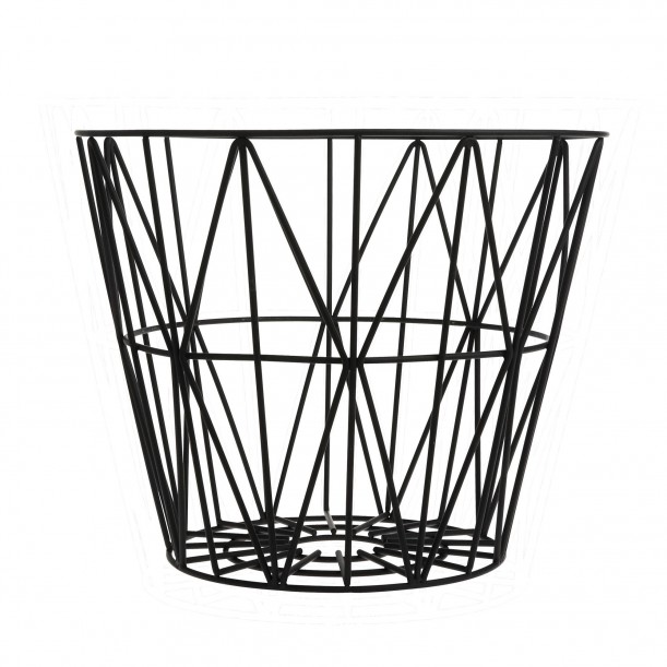 Wire Basket Black Medium Ferm Living