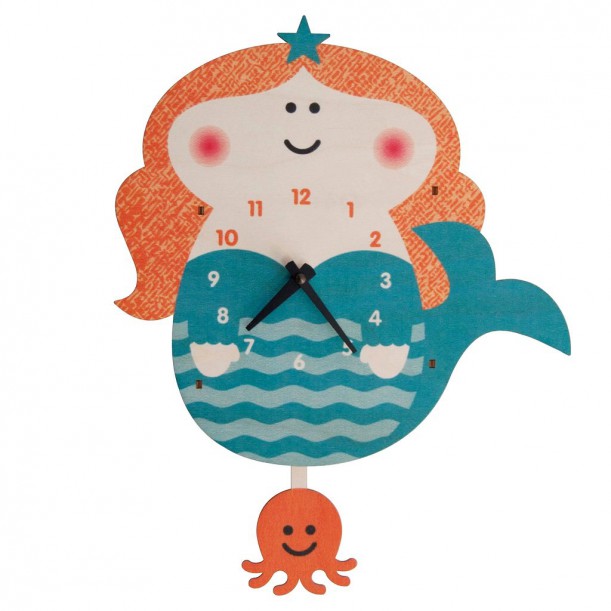 Mermaid Pendulum Clock by Modern Moose