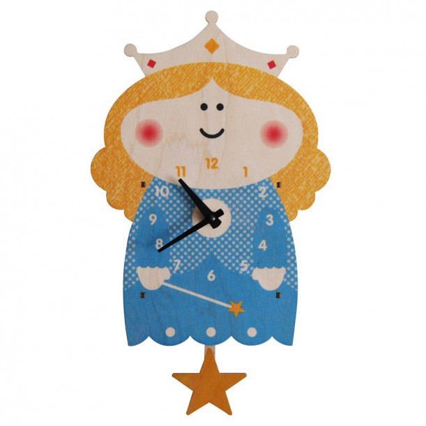 Horloge Murale à Balancier Princesse pour Enfants Modern Moose